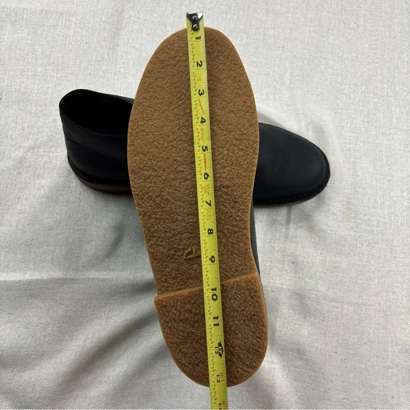 Clarks Men's Bushacre 3 Chukka Boot 261-53529 BLACK LEATHER MENS SIZE 14M - Picture 3 of 6